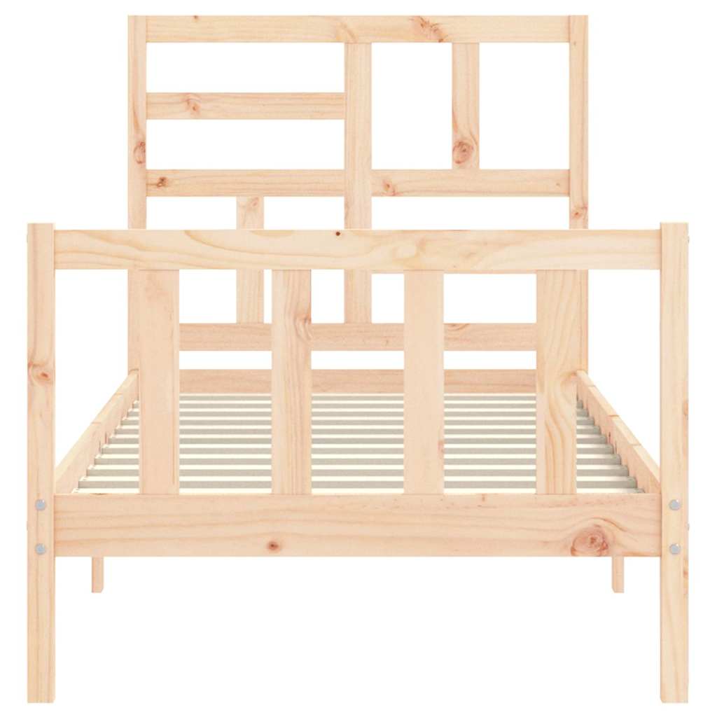 Bed Frame without Mattress 100x200 cm Solid Wood Pine