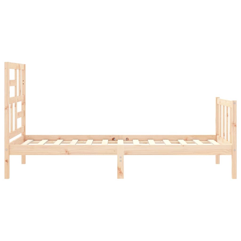 Bed Frame without Mattress 100x200 cm Solid Wood Pine