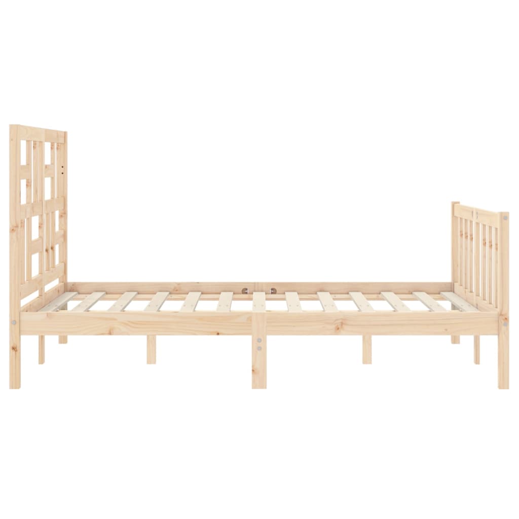 Bed Frame without Mattress 120x200 cm Solid Wood Pine