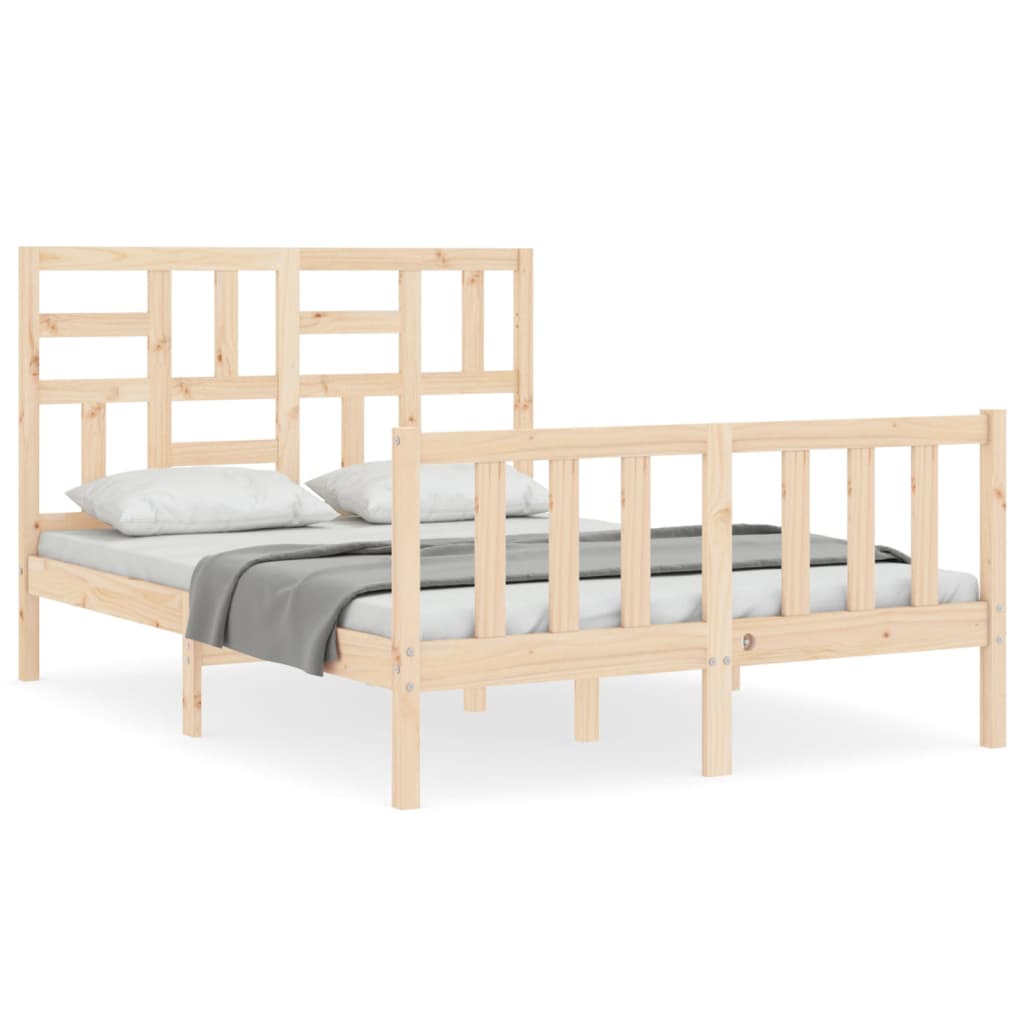 Bed Frame without Mattress 140x200 cm Solid Wood Pine