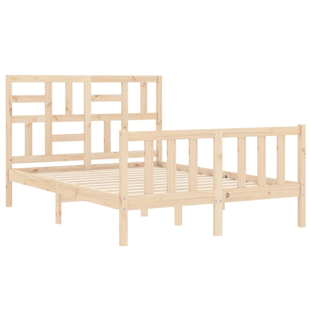 Bed Frame without Mattress 140x200 cm Solid Wood Pine