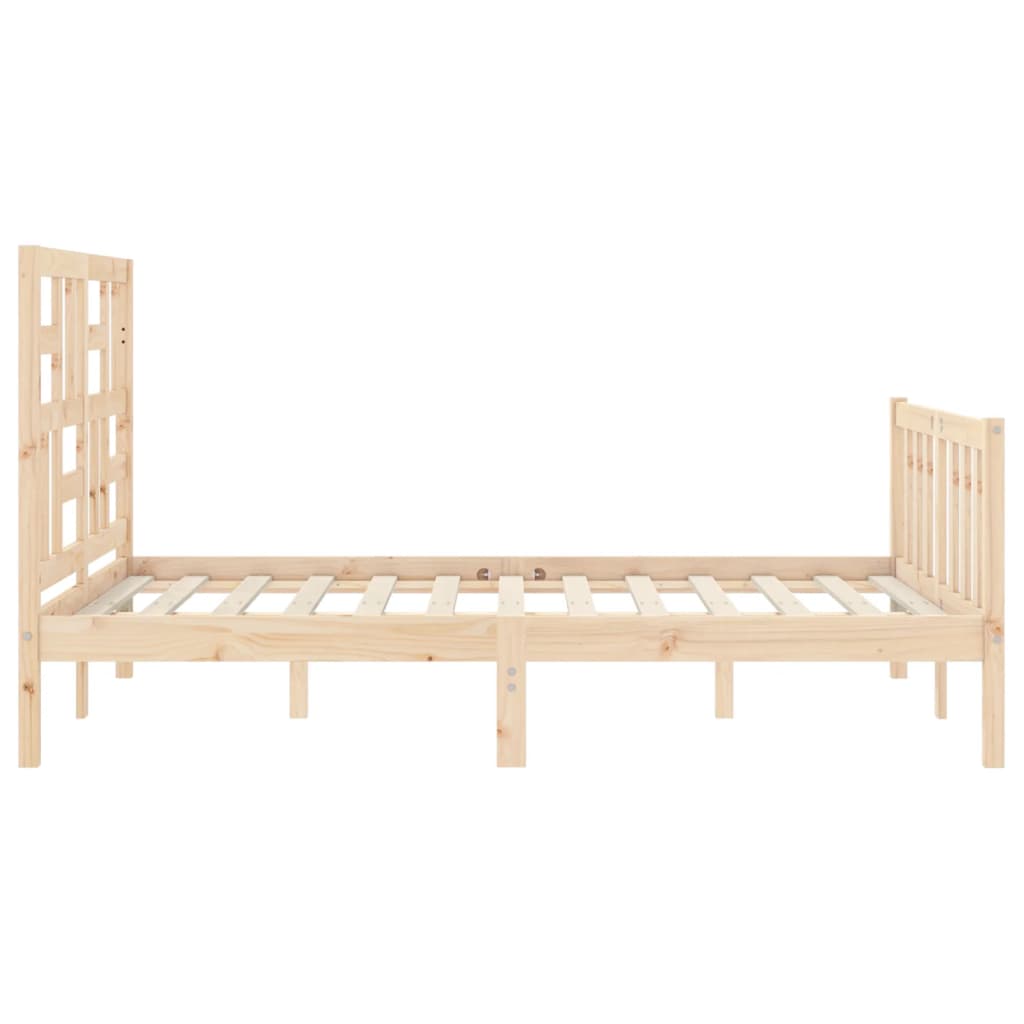 Bed Frame without Mattress 140x200 cm Solid Wood Pine