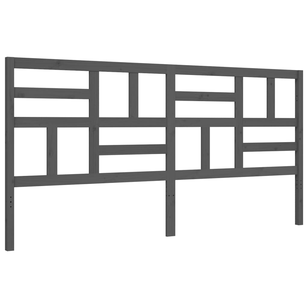 Bed Frame without Mattress Grey 200x200 cm Solid Wood Pine