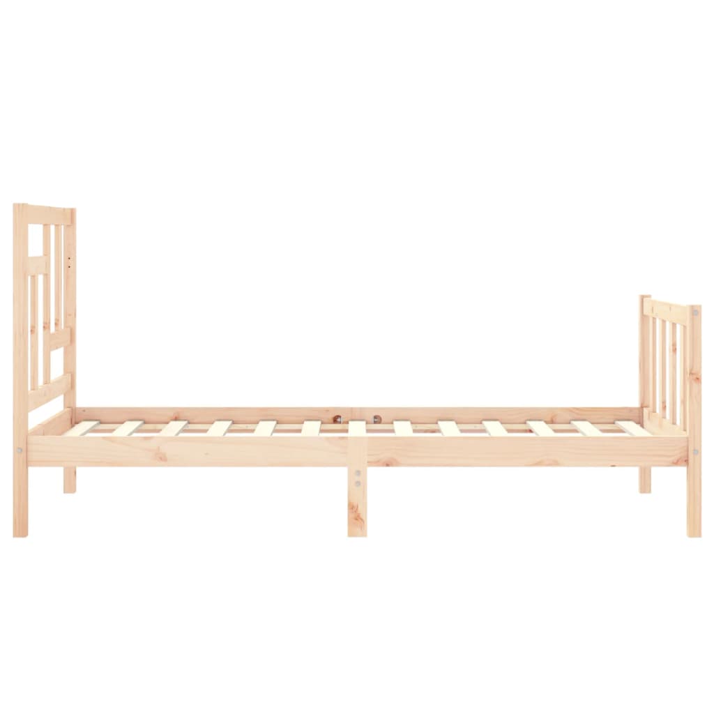 Bed Frame without Mattress Single Solid Wood Pine