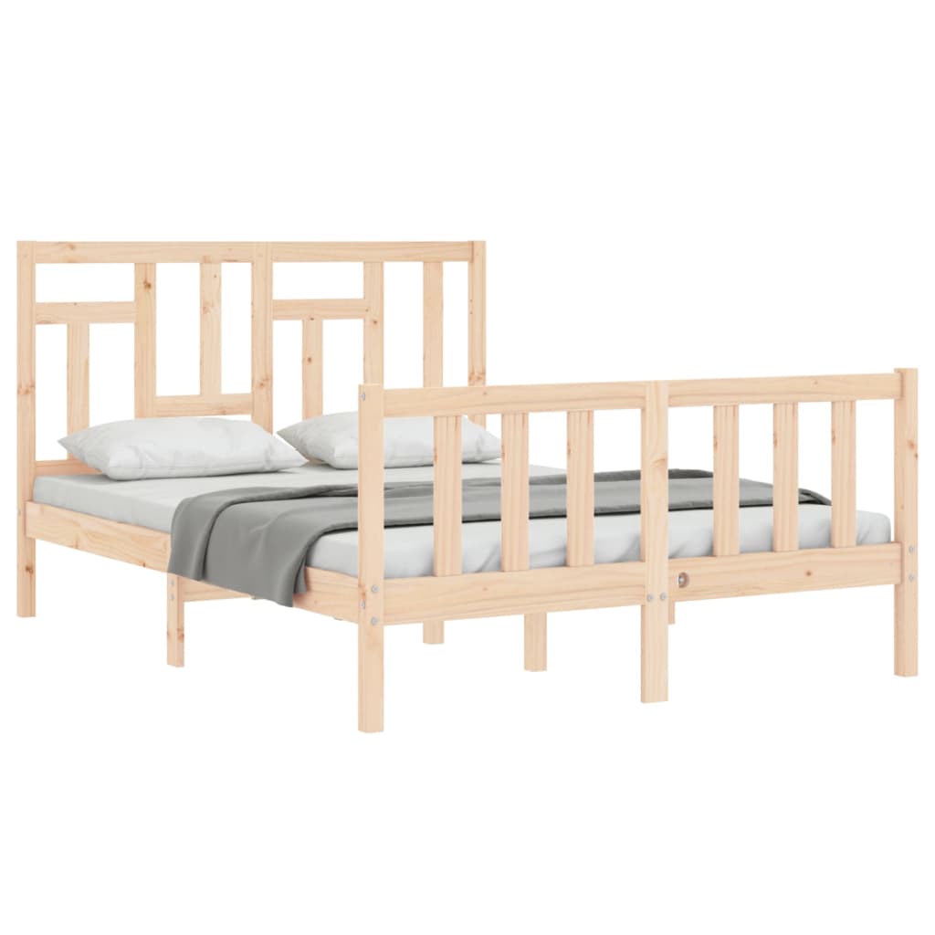 Bed Frame without Mattress Small Double Solid Wood Pine