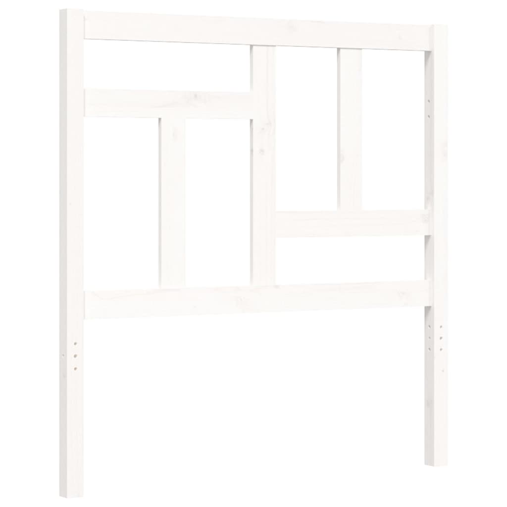 Bed Frame without Mattress White 90x200 cm Solid Wood Pine