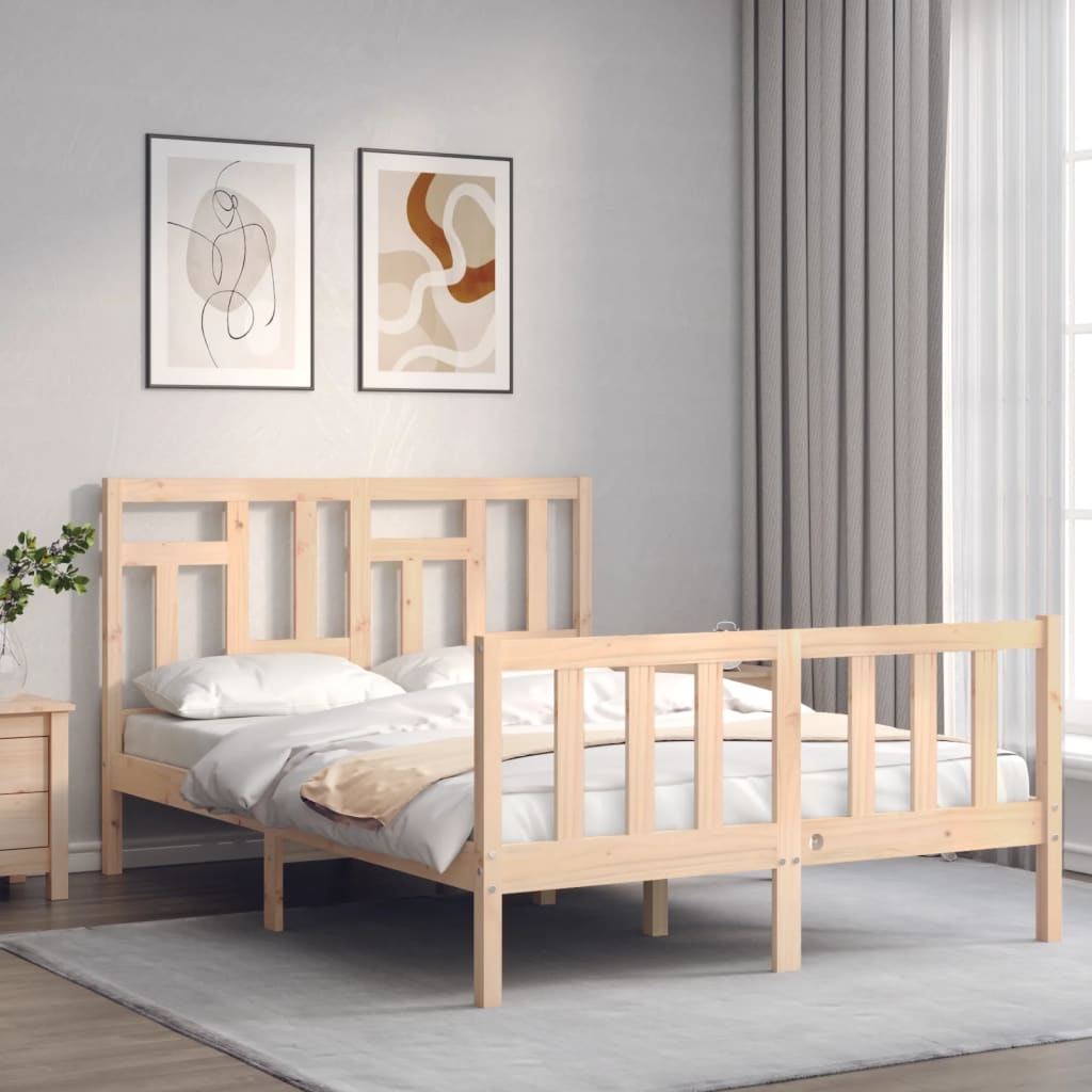 Bed Frame without Mattress 120x200 cm Solid Wood Pine