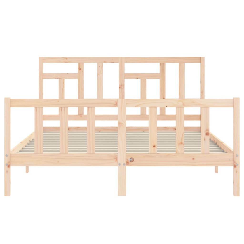 Bed Frame without Mattress 160x200 cm Solid Wood Pine