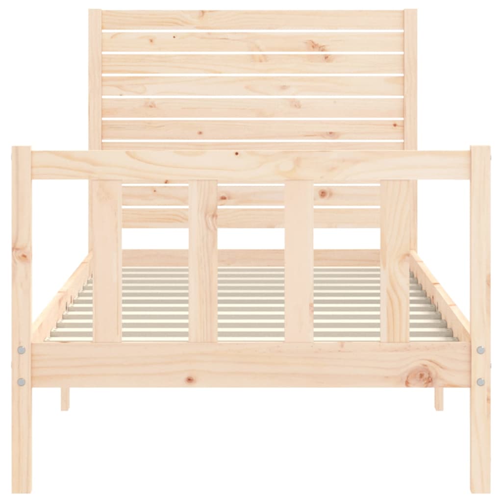 Bed Frame without Mattress Small Single Solid Wood Pine