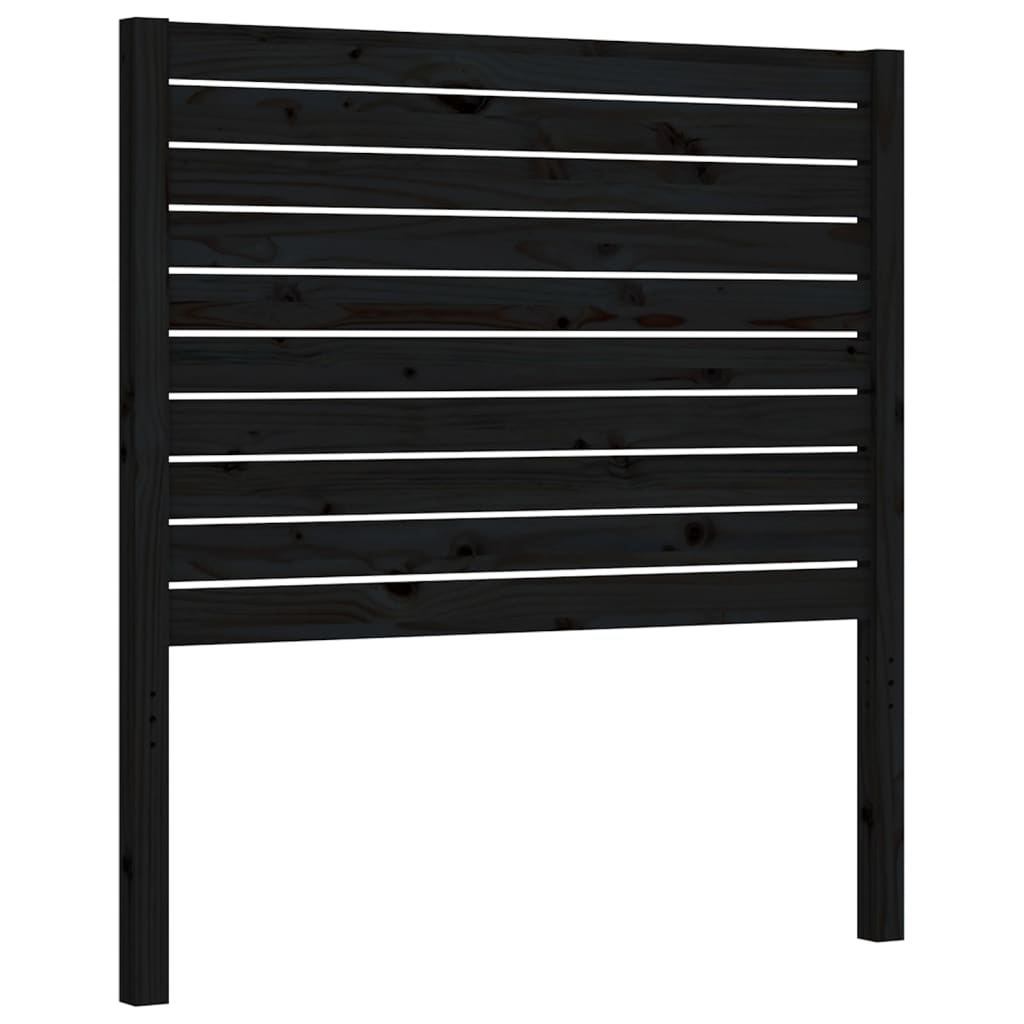 Bed Frame without Mattress Black Small Single Solid Wood Pine