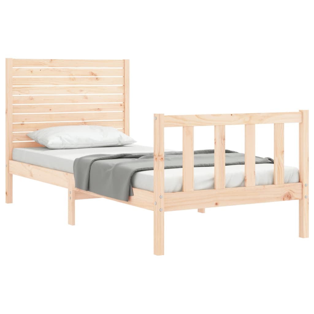 Bed Frame without Mattress 100x200 cm Solid Wood Pine