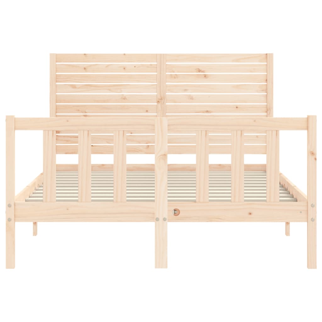 Bed Frame without Mattress 120x200 cm Solid Wood Pine