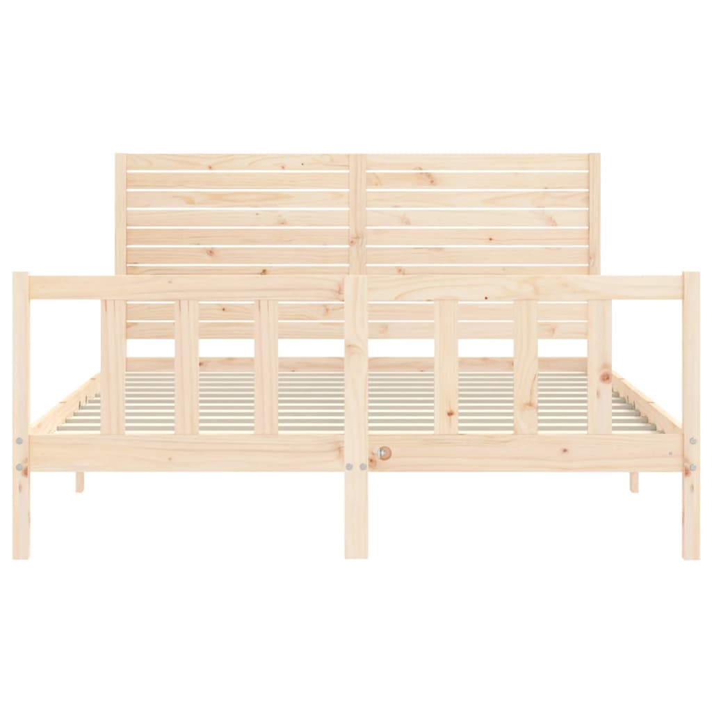 Bed Frame without Mattress 160x200 cm Solid Wood Pine