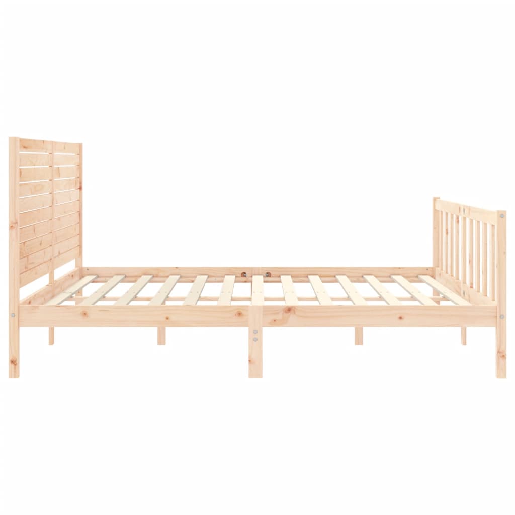 Bed Frame without Mattress Super King Size Solid Wood Pine