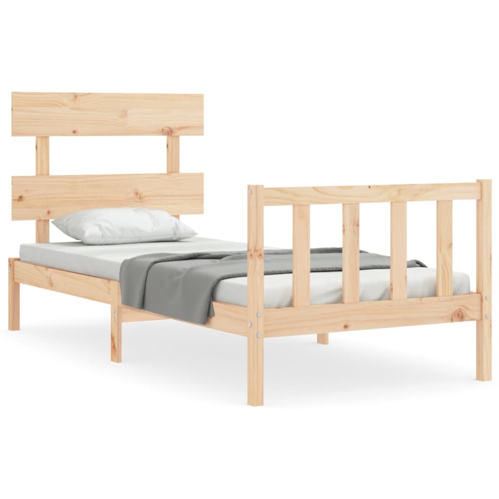 Bed Frame without Mattress Small Single Solid Wood Pine