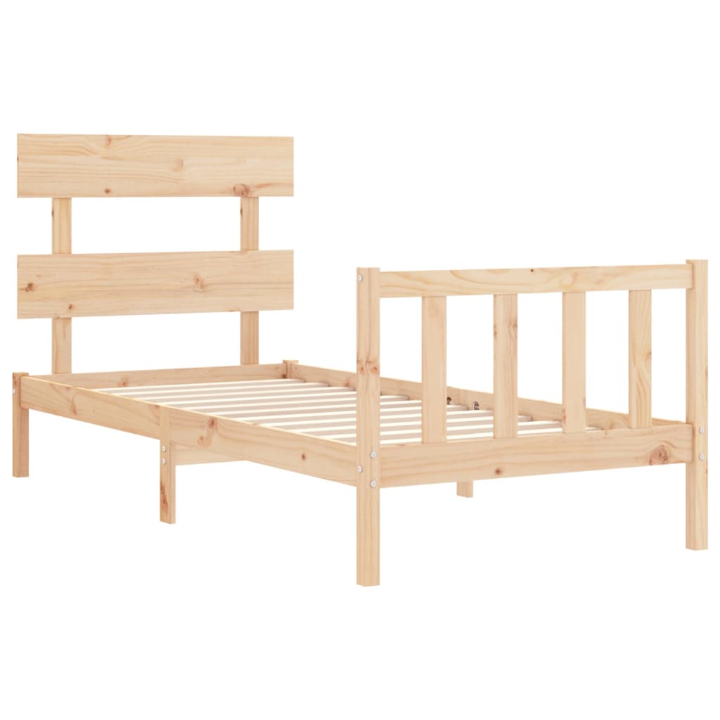 Bed Frame without Mattress Small Single Solid Wood Pine
