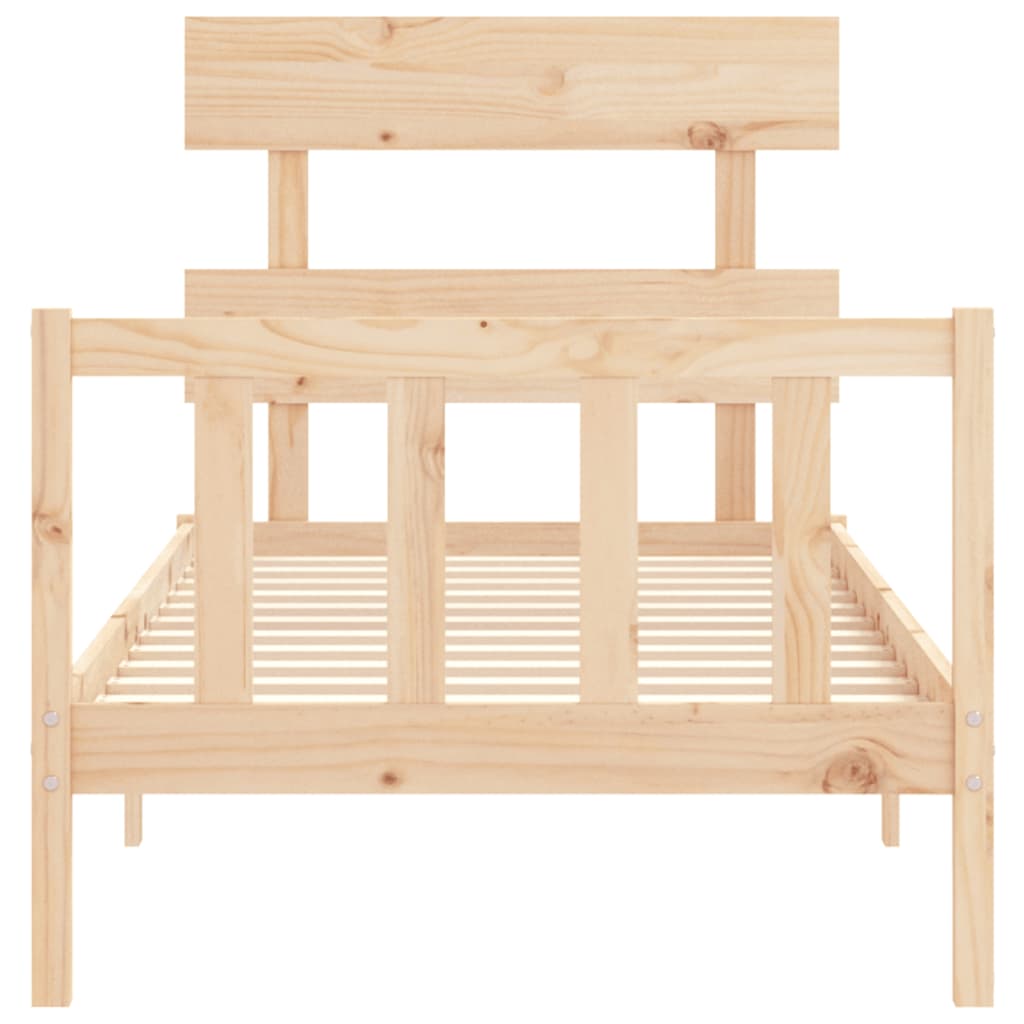 Bed Frame without Mattress Small Single Solid Wood Pine