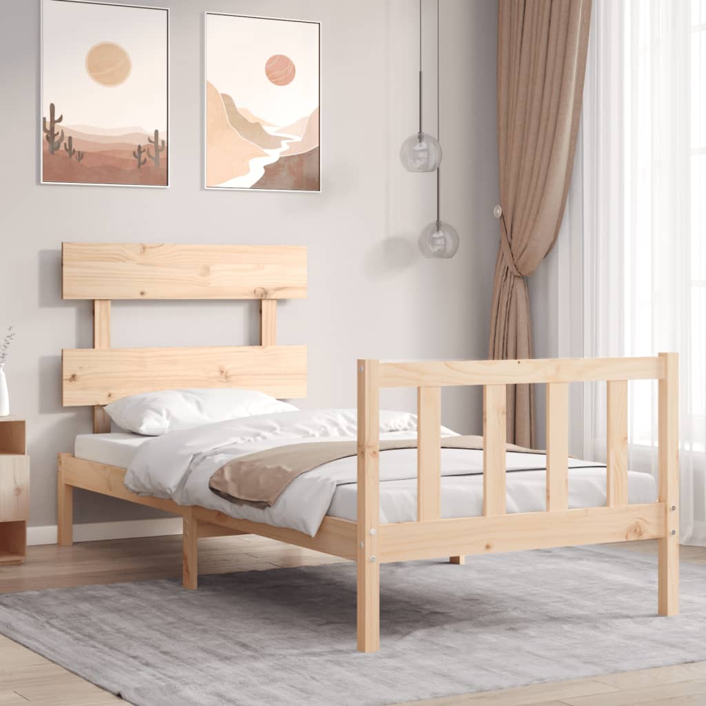 Bed Frame without Mattress Small Single Solid Wood Pine