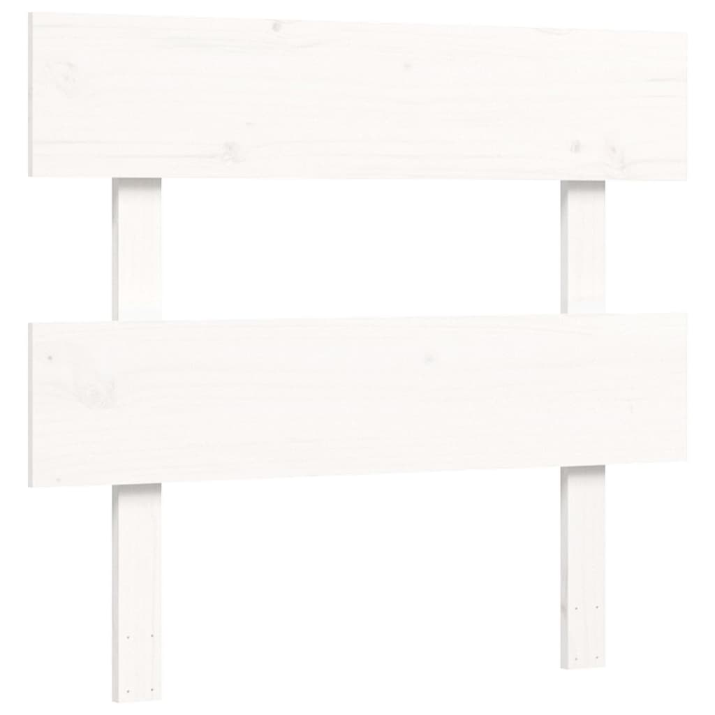 Bed Frame without Mattress White 100x200 cm Solid Wood Pine