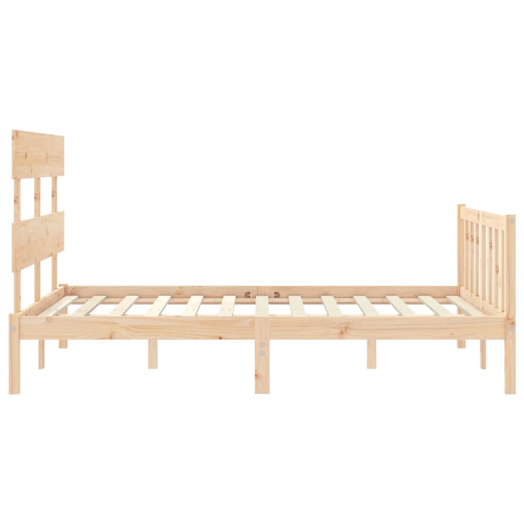 Bed Frame without Mattress 120x200 cm Solid Wood Pine