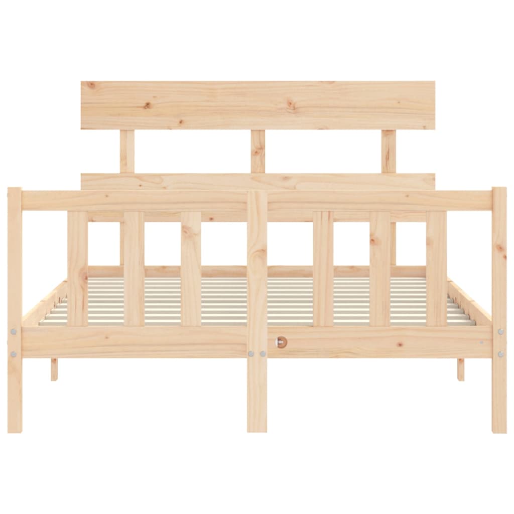 Bed Frame without Mattress 140x200 cm Solid Wood Pine