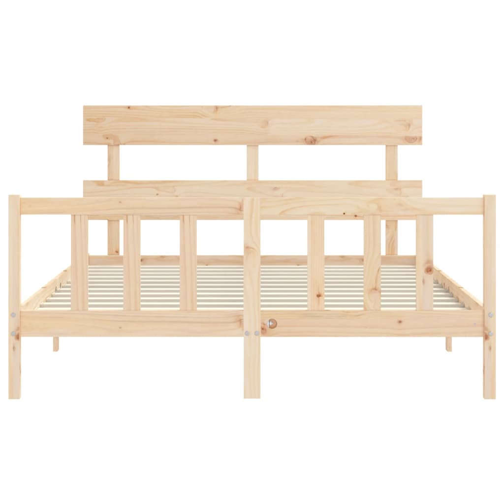 Bed Frame without Mattress 160x200 cm Solid Wood Pine