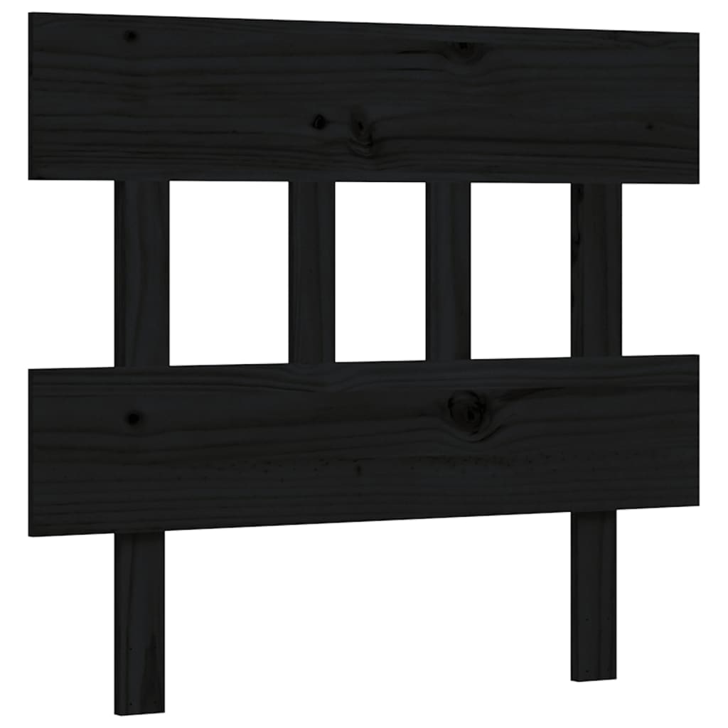 Bed Frame without Mattress Black Small Single Solid Wood Pine