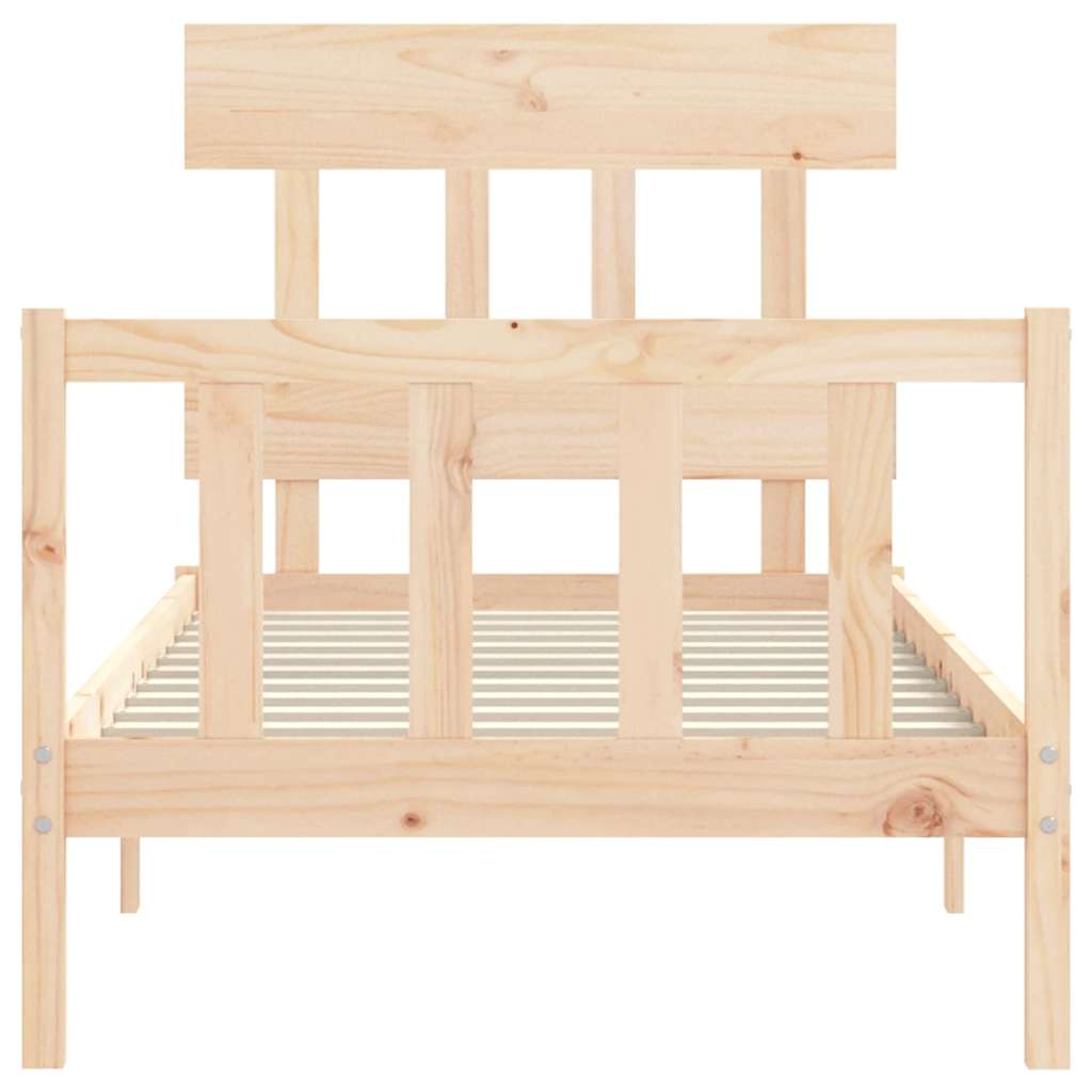 Bed Frame without Mattress Single Solid Wood Pine