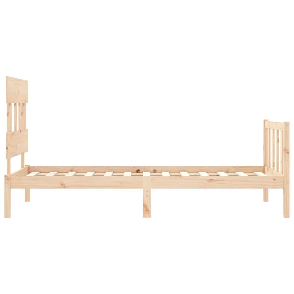 Bed Frame without Mattress Single Solid Wood Pine