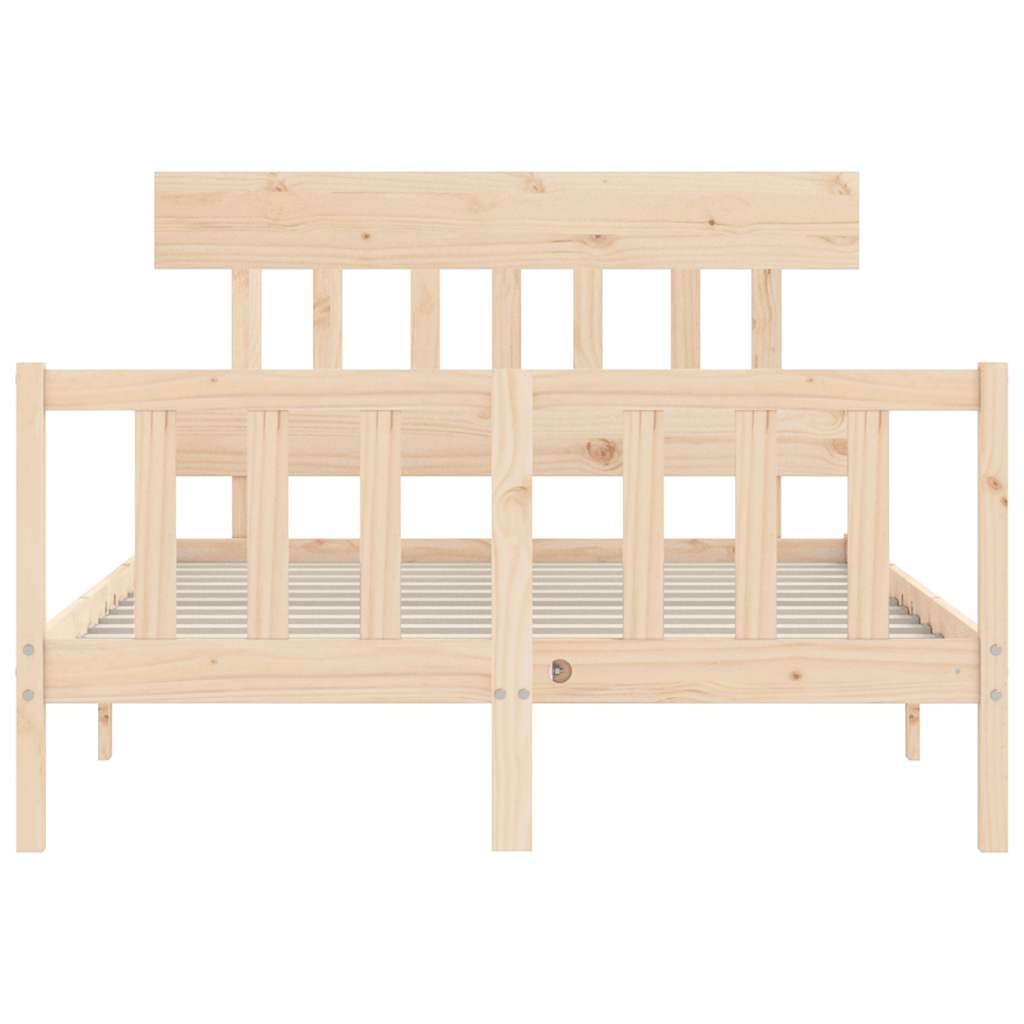 Bed Frame without Mattress Small Double Solid Wood Pine