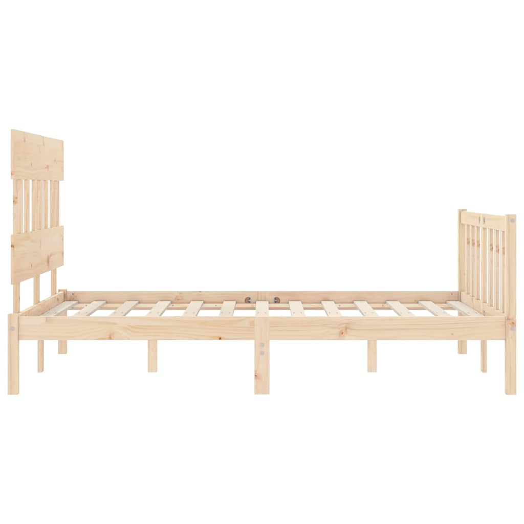 Bed Frame without Mattress 140x190 cm Solid Wood Pine