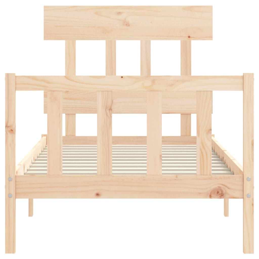 Bed Frame without Mattress 90x200 cm Solid Wood Pine