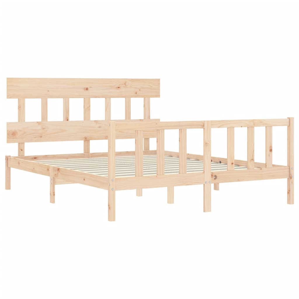 Bed Frame without Mattress 160x200 cm Solid Wood Pine