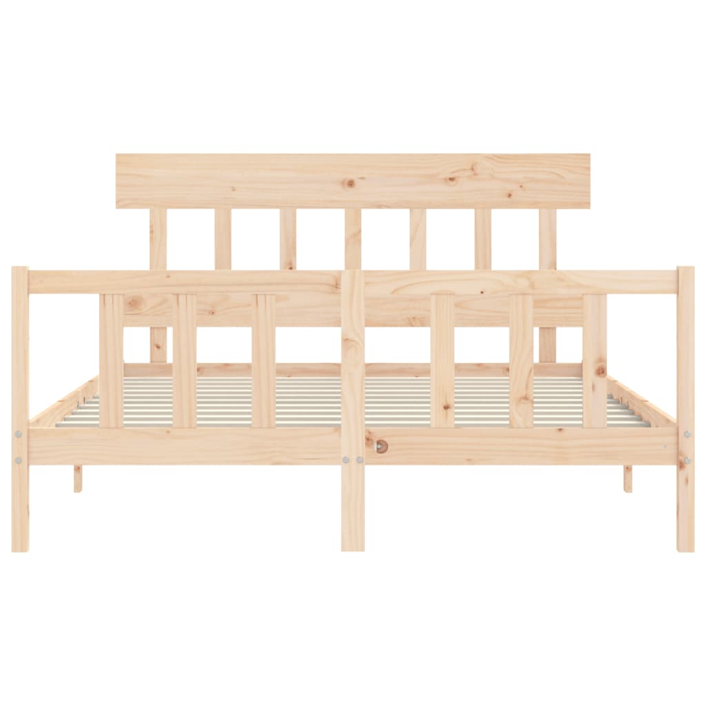 Bed Frame without Mattress 160x200 cm Solid Wood Pine