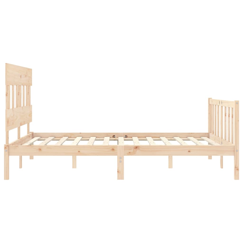 Bed Frame without Mattress 160x200 cm Solid Wood Pine