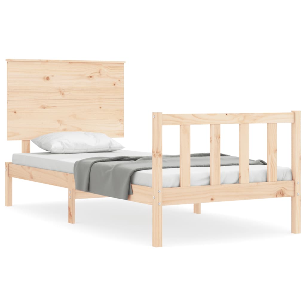 Bed Frame without Mattress Small Single Solid Wood Pine