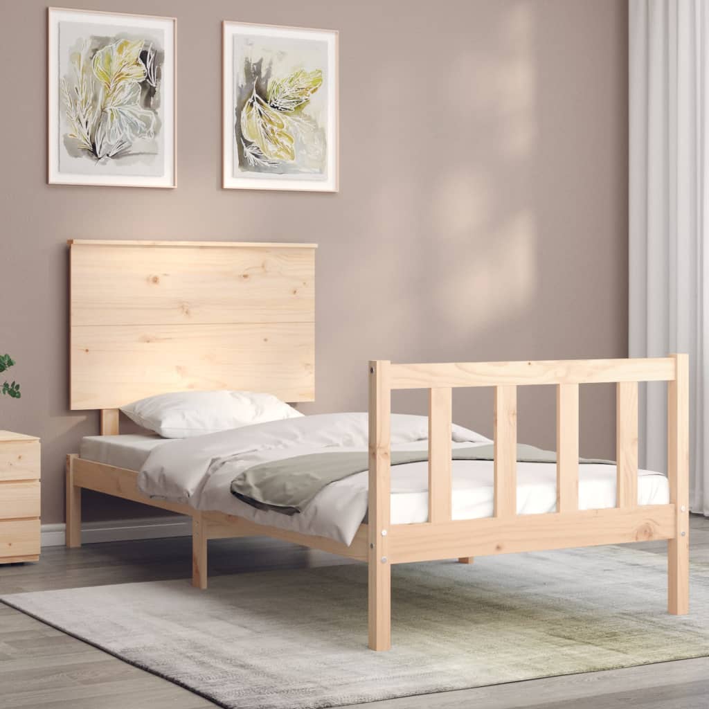 Bed Frame without Mattress Small Single Solid Wood Pine