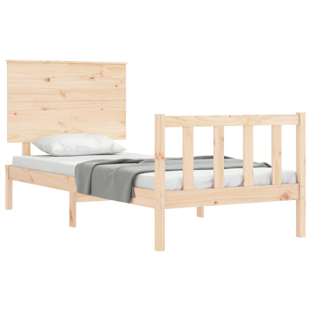 Bed Frame without Mattress Small Single Solid Wood Pine