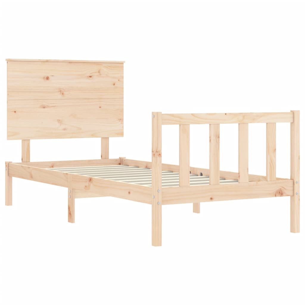 Bed Frame without Mattress Small Single Solid Wood Pine