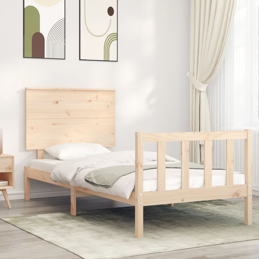 Bed Frame without Mattress Small Single Solid Wood Pine