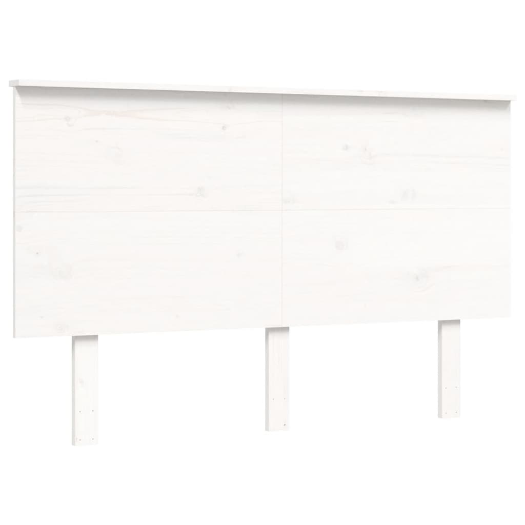 Bed Frame without Mattress White Small Double Solid Wood Pine