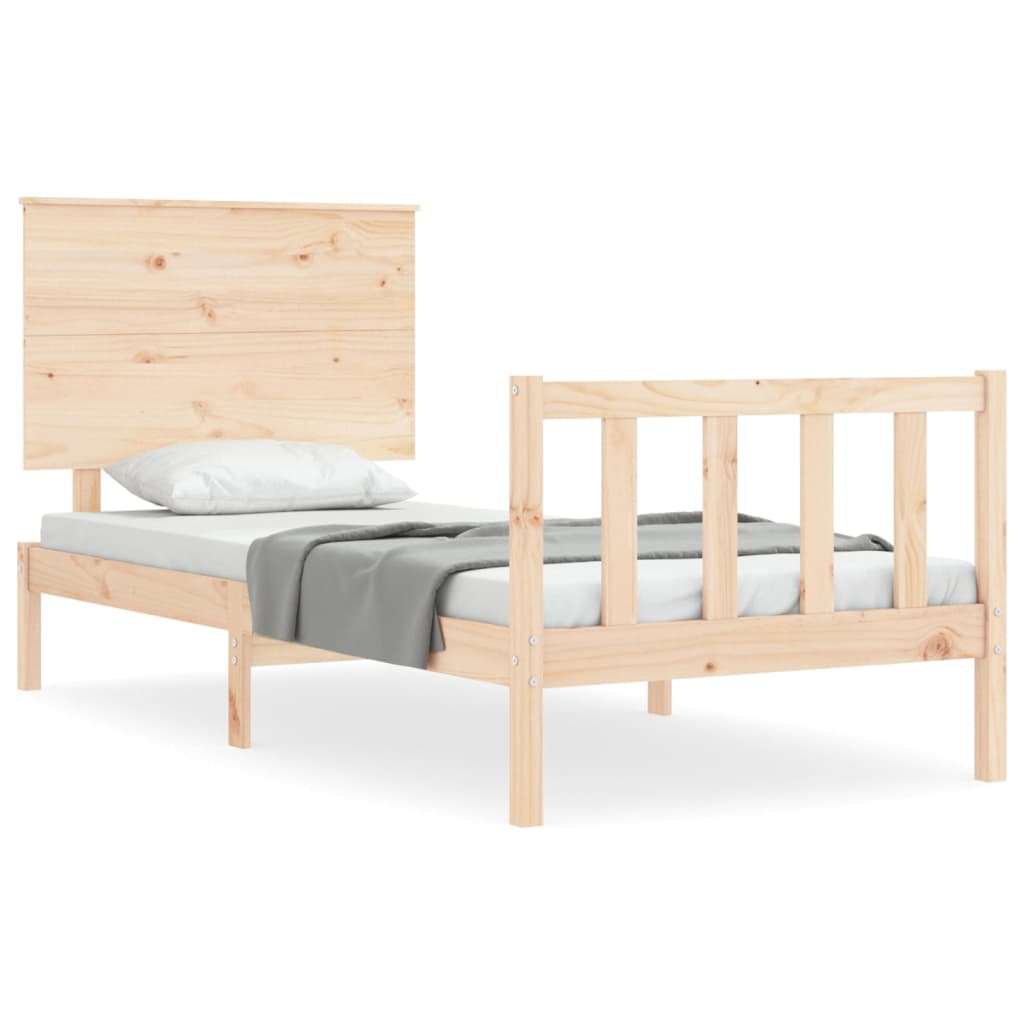 Bed Frame without Mattress 100x200 cm Solid Wood Pine