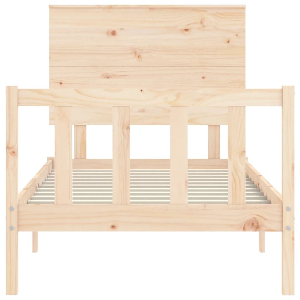 Bed Frame without Mattress 100x200 cm Solid Wood Pine