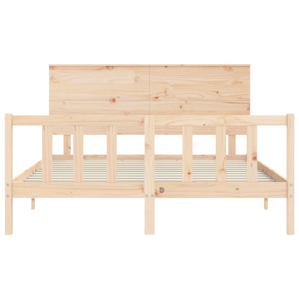 Bed Frame without Mattress 160x200 cm Solid Wood Pine