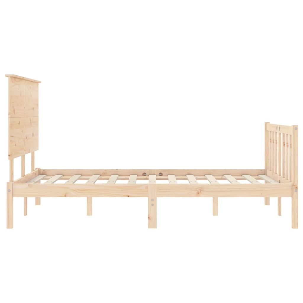 Bed Frame without Mattress Super King Size Solid Wood Pine
