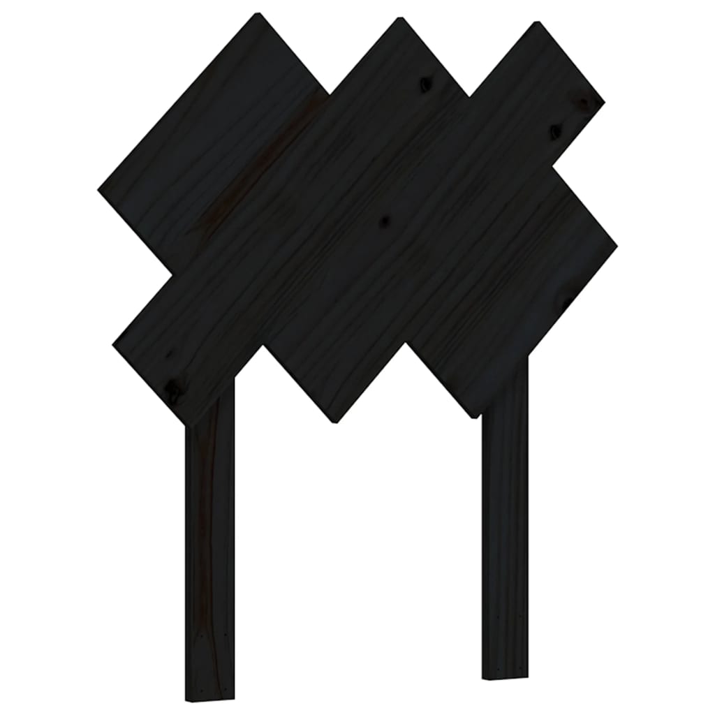 Bed Frame without Mattress Black Small Single Solid Wood Pine