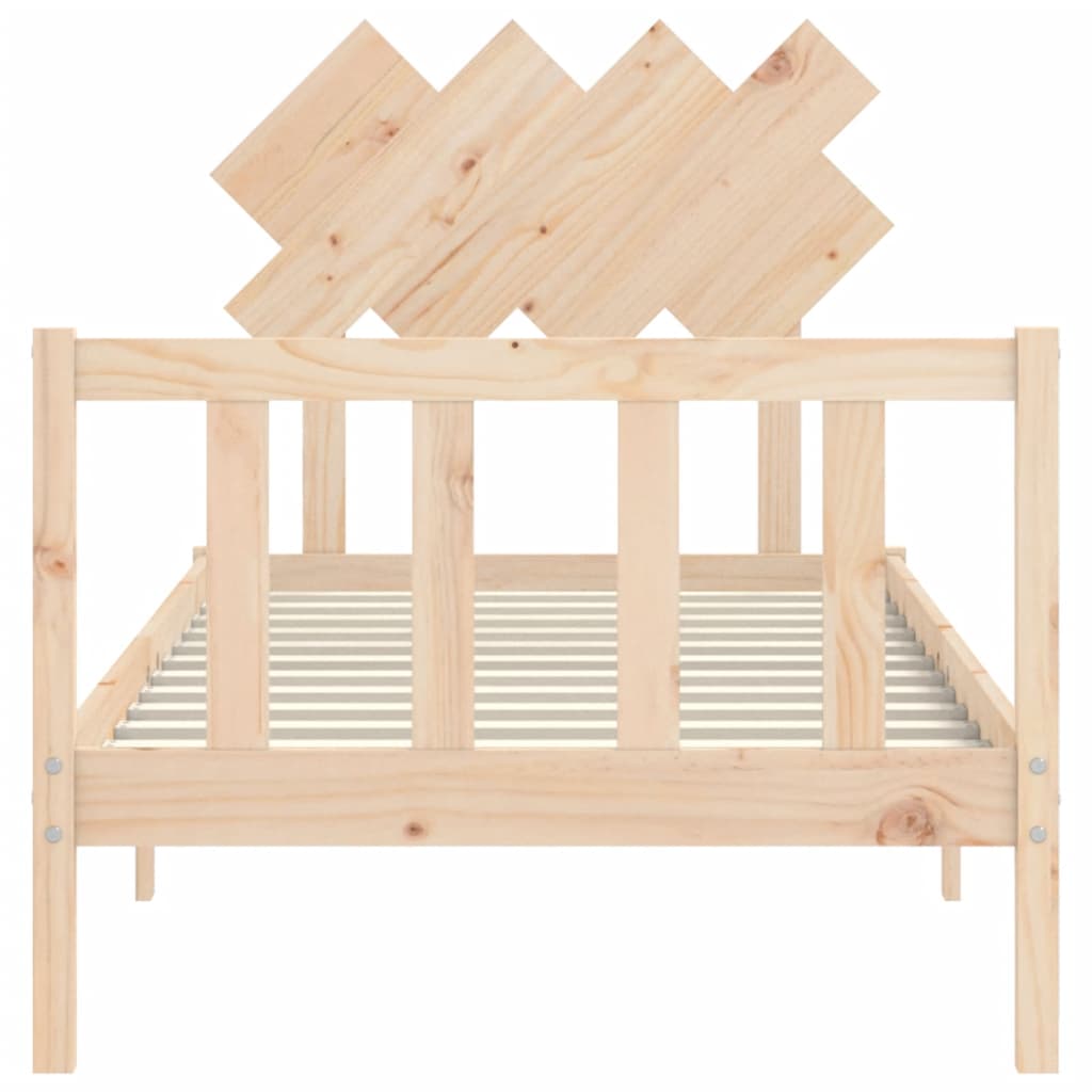 Bed Frame without Mattress 90x200 cm Solid Wood Pine