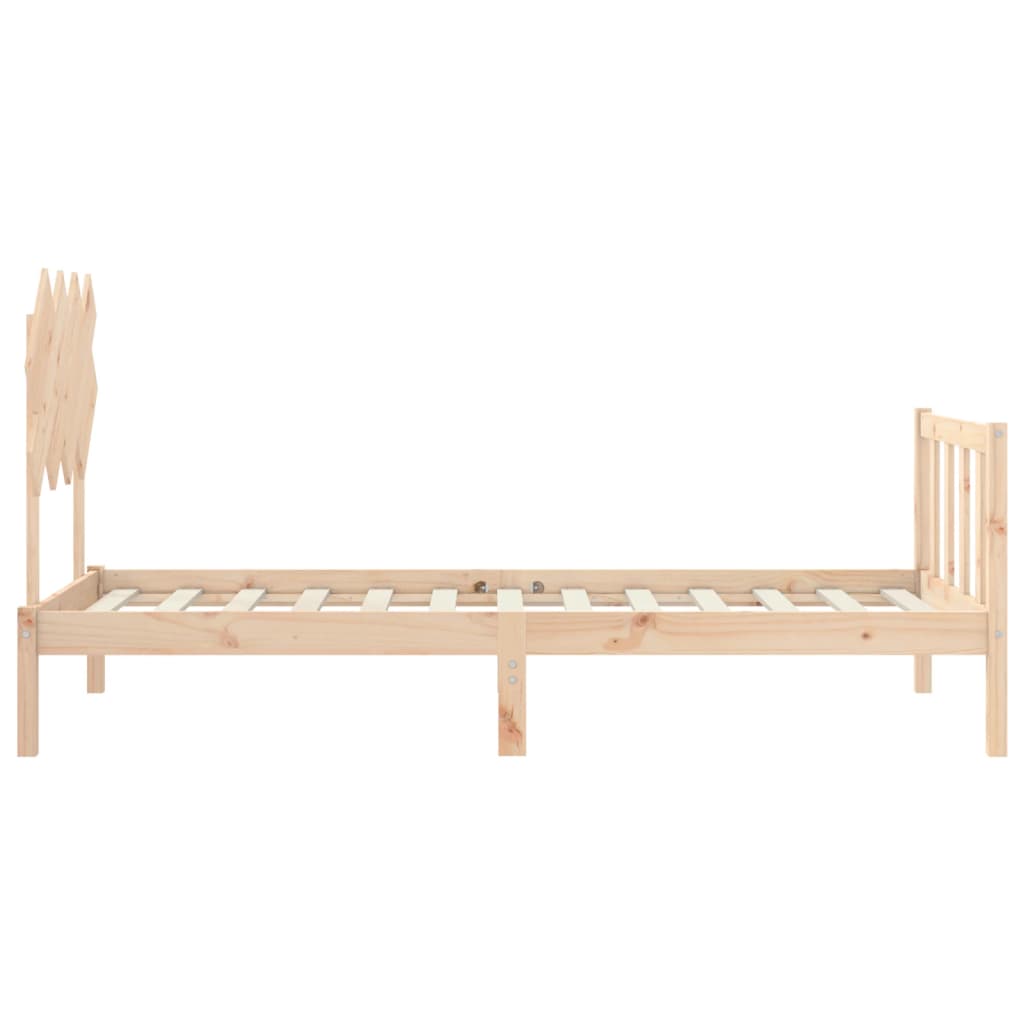 Bed Frame without Mattress 90x200 cm Solid Wood Pine