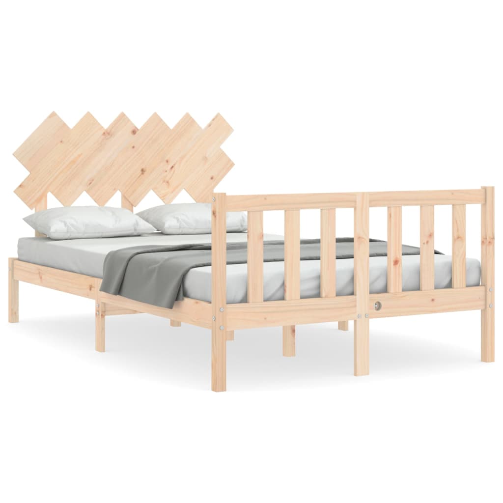 Bed Frame without Mattress 120x200 cm Solid Wood Pine