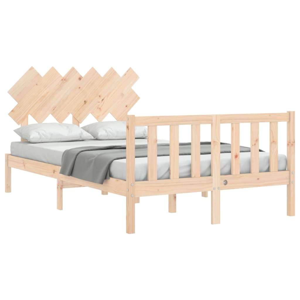 Bed Frame without Mattress 120x200 cm Solid Wood Pine